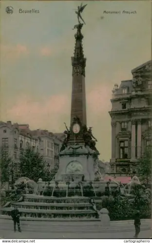 A5891 Belgium Bruxelles Monument Anspach