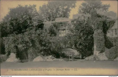 A5890 England Isle of Wight Carisbrooke Castle Norman Ruins