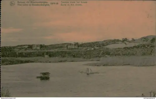 A5890 Belgium Ruines de Blankenberge Canons dans les dunes