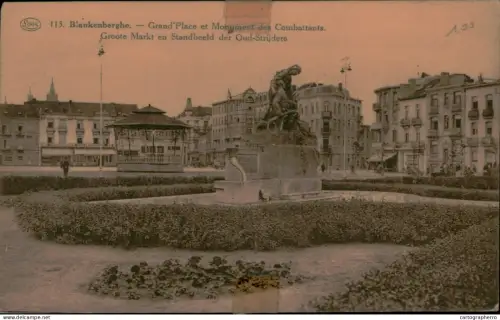 A5890 Belgium Blankenberge Grand Place et Monument des Combattants