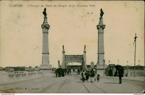 A5890 Belgium Oostende Avenue de Smet de Nayer et le nouveau Pont