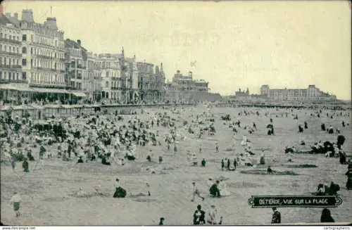 A5890 Belgium Oostende vue sur la plage