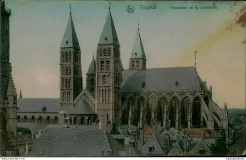 A5890 Belgium Tournai panorama de la Cathedrale