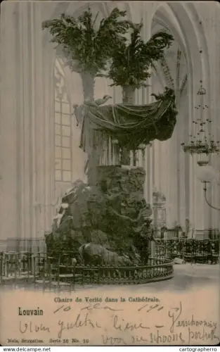 A5890 Belgium Leuven Chaire de Verite dans la Cathedrale