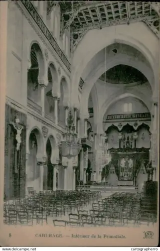 A5889 Tunisia Carthage interieur de la Primatiale