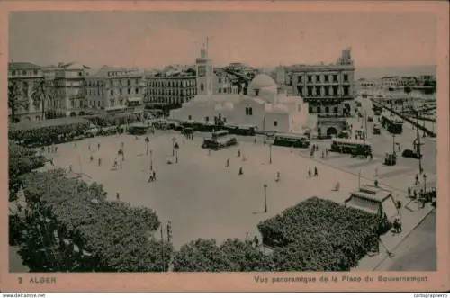 A5889 Algeria Alger Place du Gouvernement vue panoramique