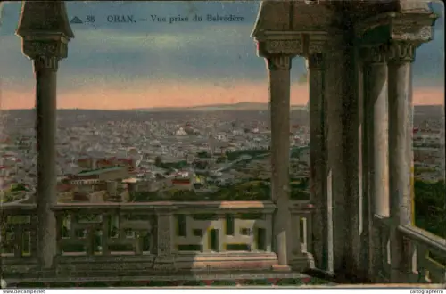 A5889 Algeria Oran panoramique vue prise du Belvedere