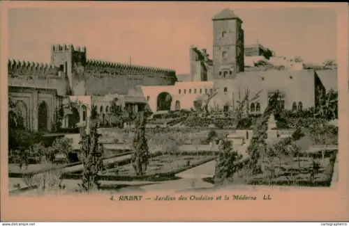 A5889 Morocco Rabat Jardins de Oudaias et la Medresa