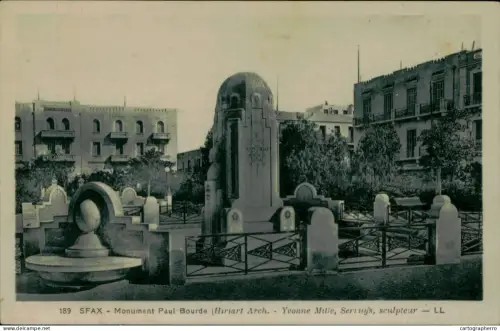 A5889 Tunisia Sfax Monument Paul Bourde