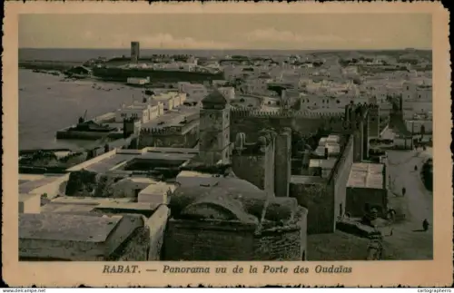 A5889 Morocco Rabat vue panoramique de la Porte de Oudaias