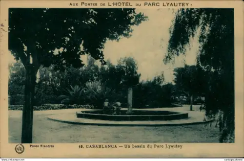 A5889 Morocco Casablanca un bassin du Parc Lyautey