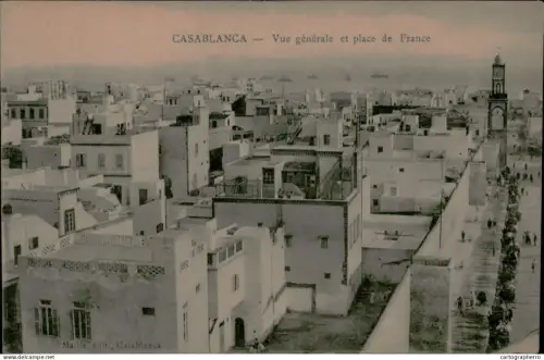 A5889 Morocco Casablanca vue generale et place de France