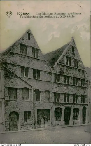 A5888 Belgium Tournai Maisons Romanes architecture typique
