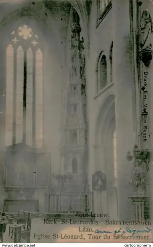A5888 Belgium Zoutleeuw Eglise St Leonard Tour du Sacrament