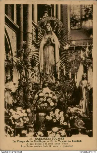 A5888 Belgium Oostakker Lourdes La Vierge de la Basilique