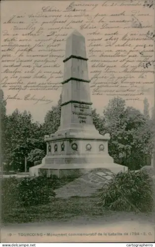 A5888 Belgium Tourcoing Monument commemoratif de la bataille de 1794