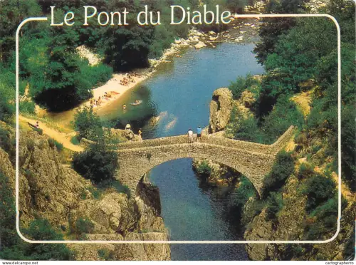 A5661 France Ardèche River Pont du Diable (Devil's Bridge)