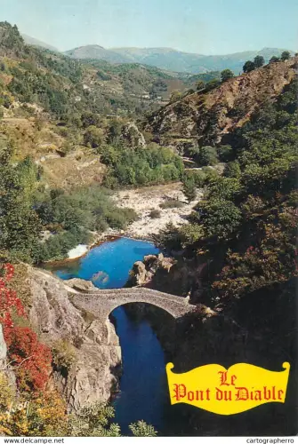 A5661 France Ardèche River Pont du Diable (Devil's Bridge)
