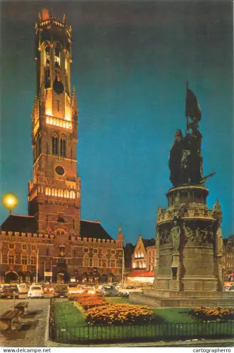A5587 Belgium Brugge Belfry by night