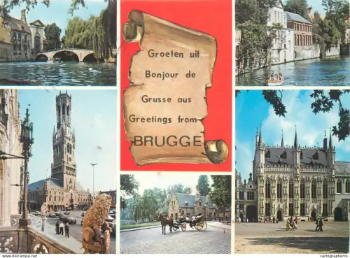 A5587 Belgium Brugge Belfry Of Brugges and City Hall