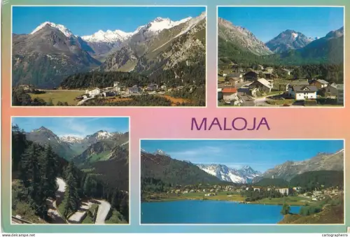 A5586 Schweiz Maloja Pass and Lake Maloja