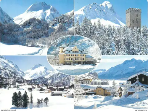 A5586 Schweiz Maloja Engadine in winter