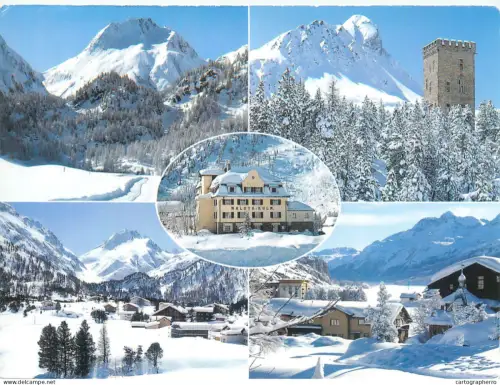 A5586 Schweiz Maloja Engadine in winter