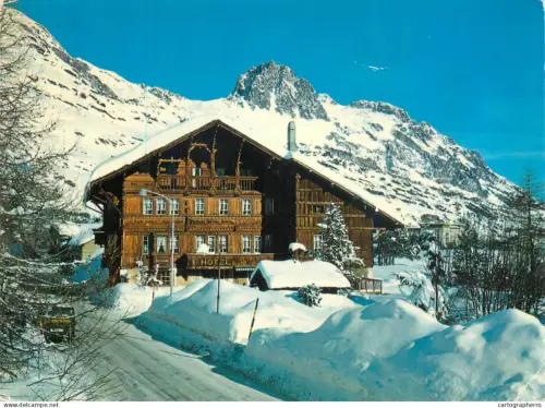A5586 Schweiz Maloja Hotel Schweiserhaus winter