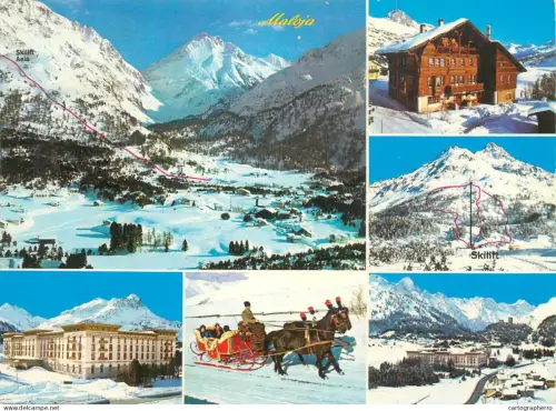 A5586 Schweiz Maloja Engadine winter activity