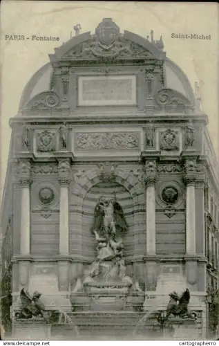 A5888 France Paris Fontaine Saint Michel