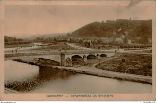 A5887 Germany Saarbrucken Bismarckbrucke und Winterberg