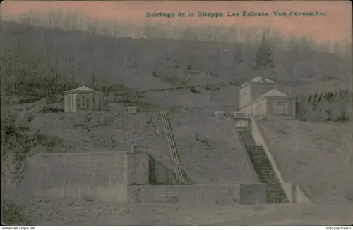 A5887 Belgium Barrage de la Gileppe Les Ecluses vue d'ensemble