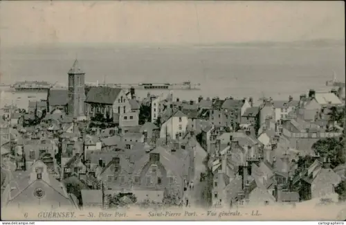 A5887 Channel Islands Guernsey St Peter port general view