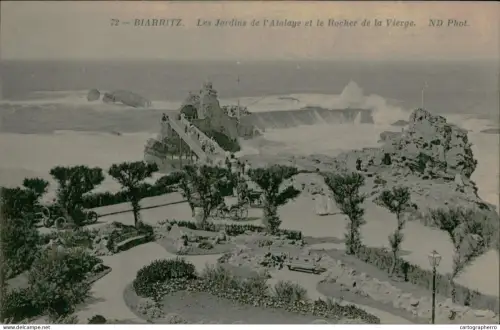 A5887 France Biarritz Les Jardins de l'Atalaye et Rocher de la Vierge