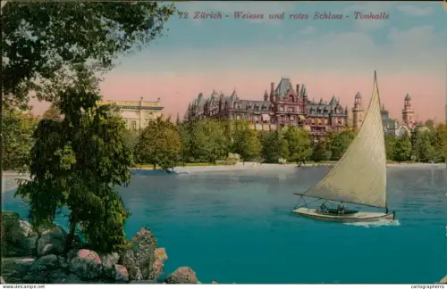 A5887 Switzerland Zurich Weisses und Rotes Schloss Tonhalle