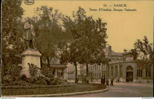 A5887 Belgium Namur Banque nationale & statue d'Omalius