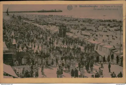 A5887 Belgium Blankenberge Digue et la plage