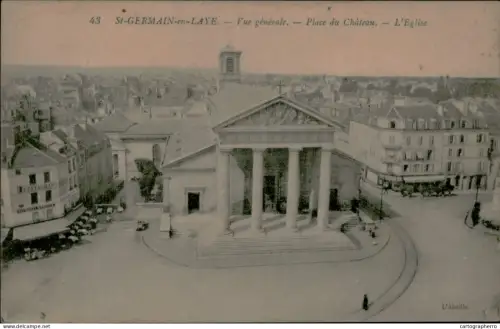 A5887 France St Germain en Laye Place du Chateau - L'Eglise