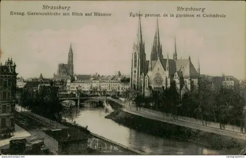 A5886 France Strasbourg Evangelische Garnisonkirche und Munster