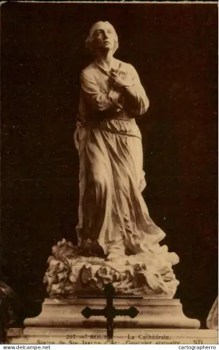 A5886 France Rouen Cathedral St Jeanne d'Arc statue