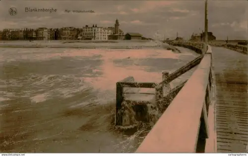 A5886 Belgium Blankenberge sea waves