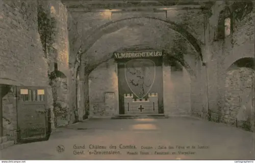 A5898 Belgium Gent Chateau des Comtes Donjon Salle des Fetes et des Justice