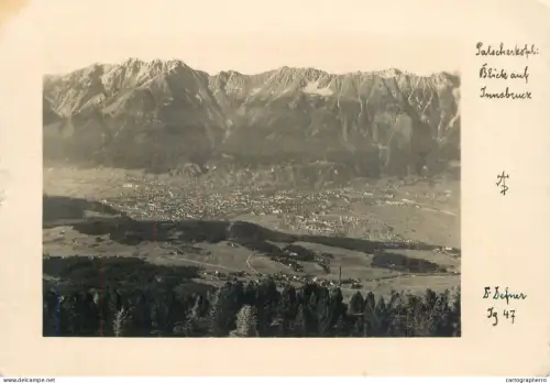 A6218 RPPC Patscherkofel - Blick auf Innsbruck - Foto Franz Defner Jg 47 - Autriche / Tirol 1958