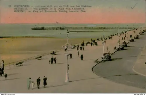 A5928 Belgique Oostende Promenade towars Pier