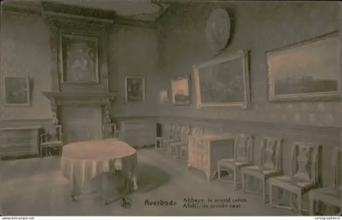 A5928 Belgique Averdobe Abbey the grand slivingroom