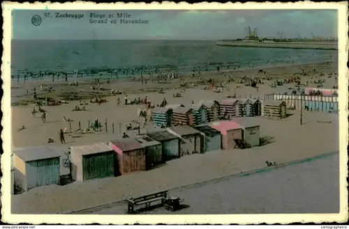 A5928 Belgique Zeebrugges beach and Mole