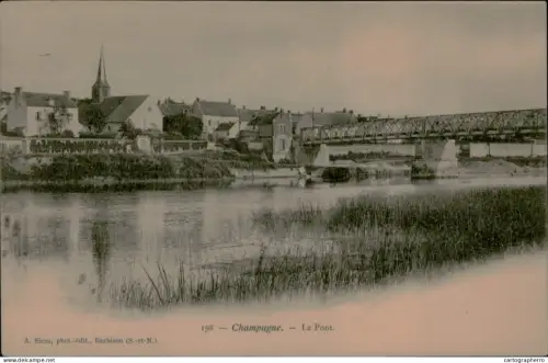 A5904 France Champagne sur Seine The bridge