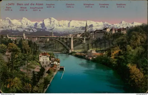 A5894 Switzerland Bern und die Alpen