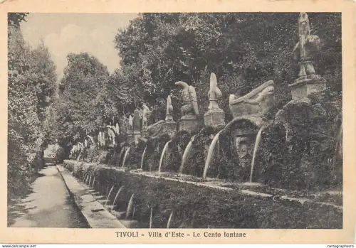 A5761 Italia Rome Vila d'Esta Cento Fountain