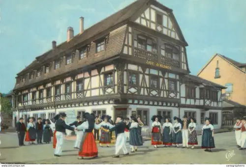 A6217 France Postcard - Obernai Alsace - Folklore Traditional Dance - Ed. CAP Vintage